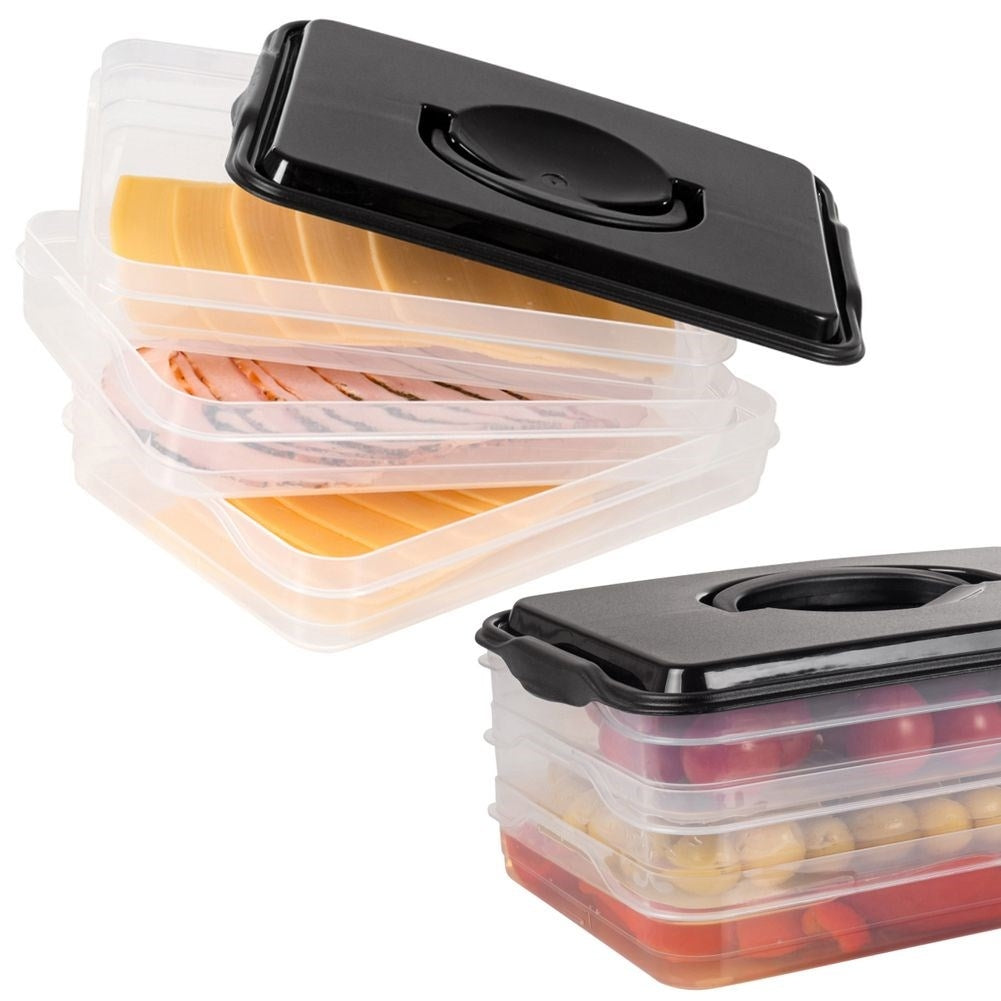 Three-Tier Food Storage - Meat, Cheese, Vegetables and More