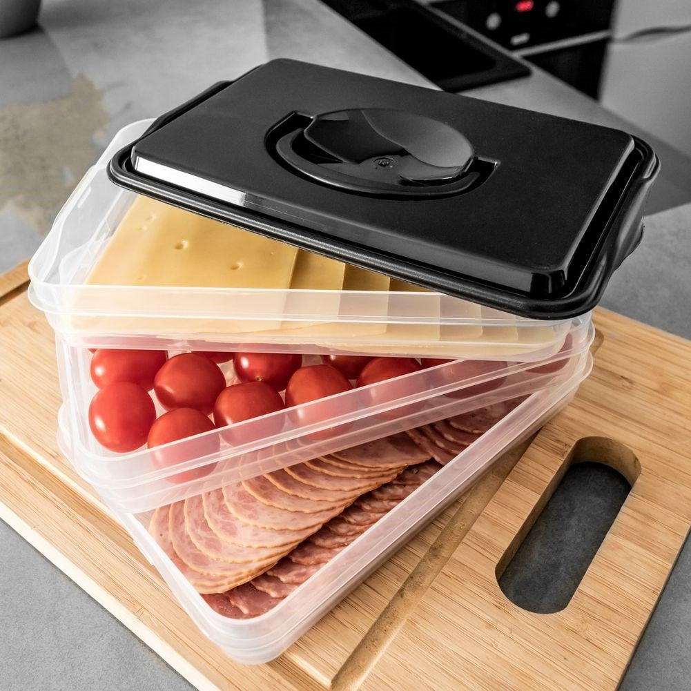 Three-Tier Food Storage - Meat, Cheese, Vegetables and More