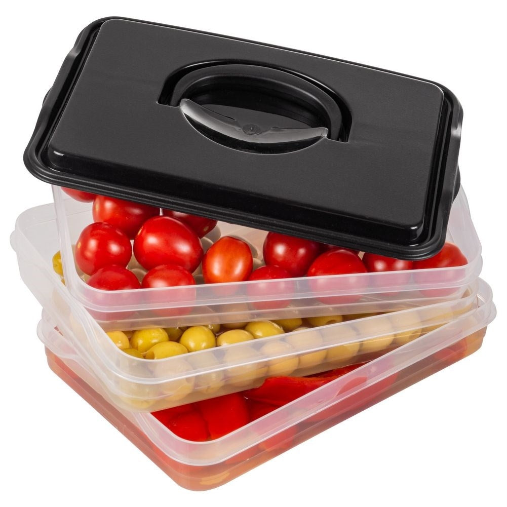 Three-Tier Food Storage - Meat, Cheese, Vegetables and More