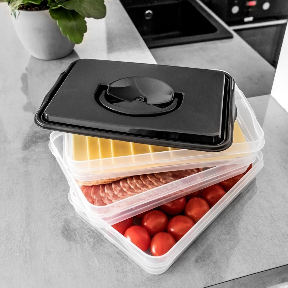 Three-Tier Food Storage - Meat, Cheese, Vegetables and More