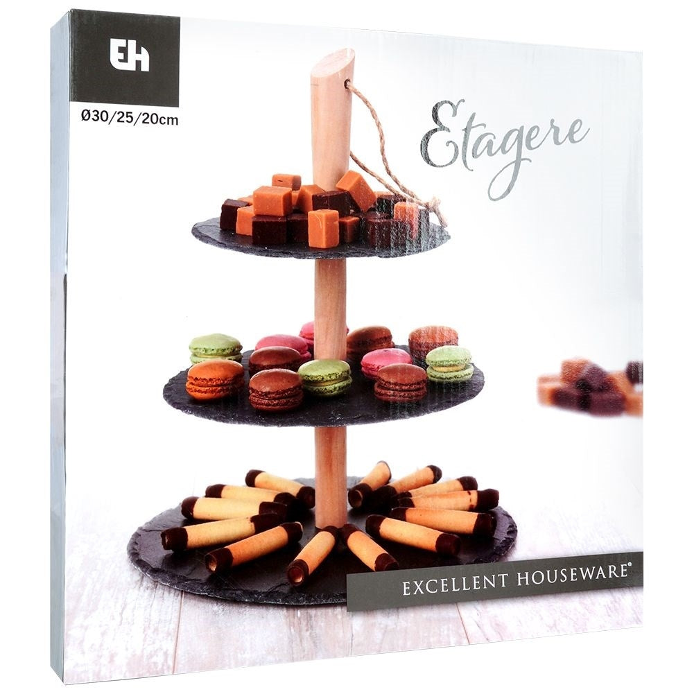 Three-Tier Stoneware: Elegant for desserts and appetizers