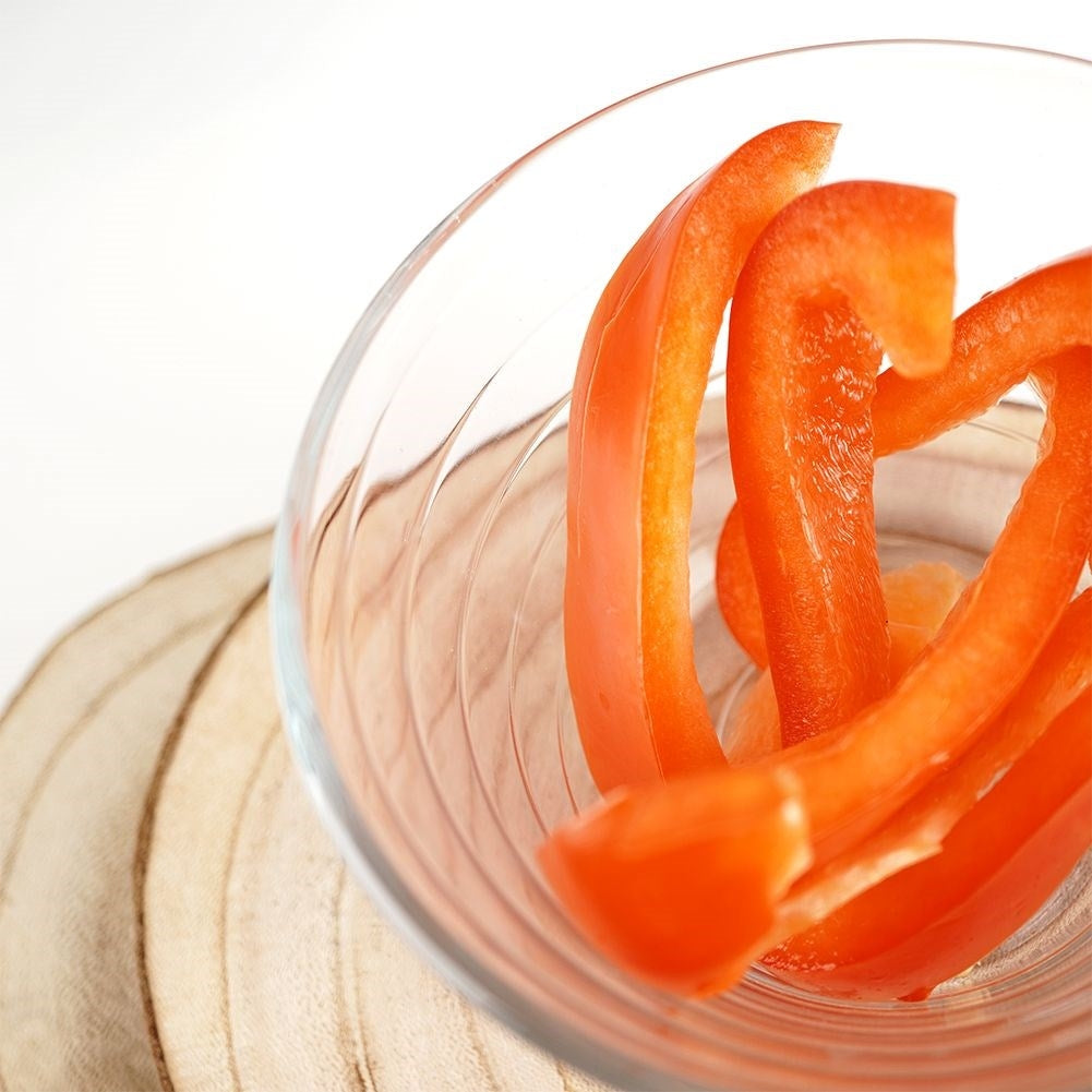 Three elegant glass bowls for salad, snacks and dessert