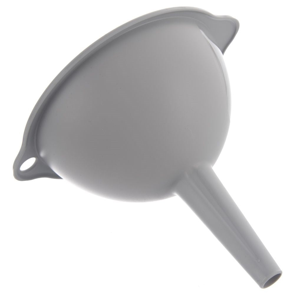 Three kitchen funnels in different sizes, transparent material