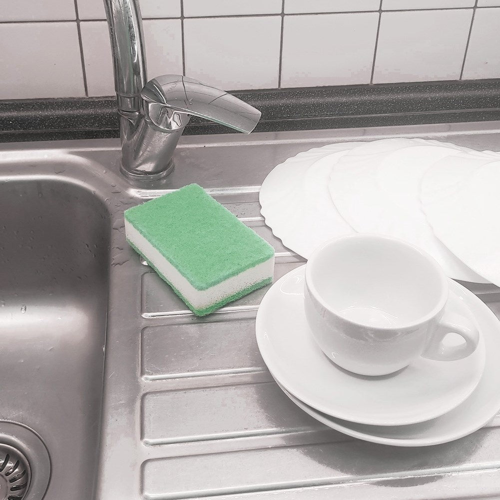 Three kitchen sponges for gentle cleaning of dishes and surfaces