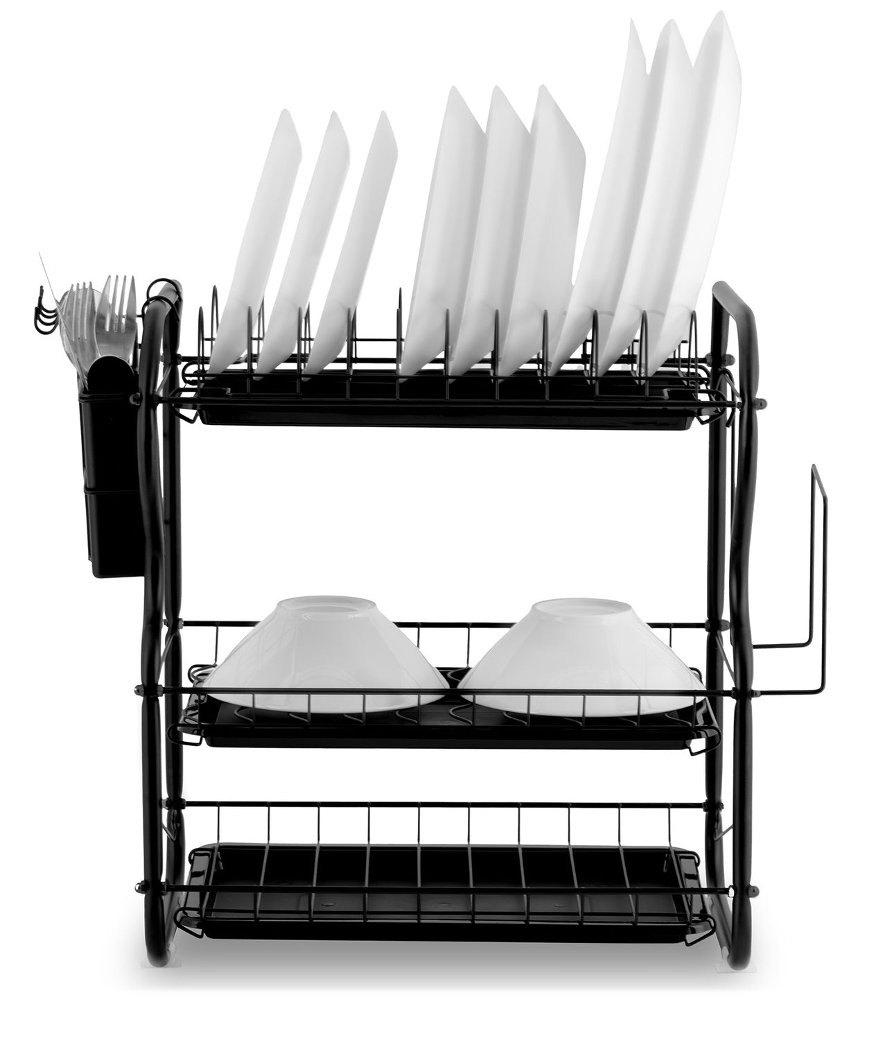 Three-level dish dryer MS-603 Massido, black