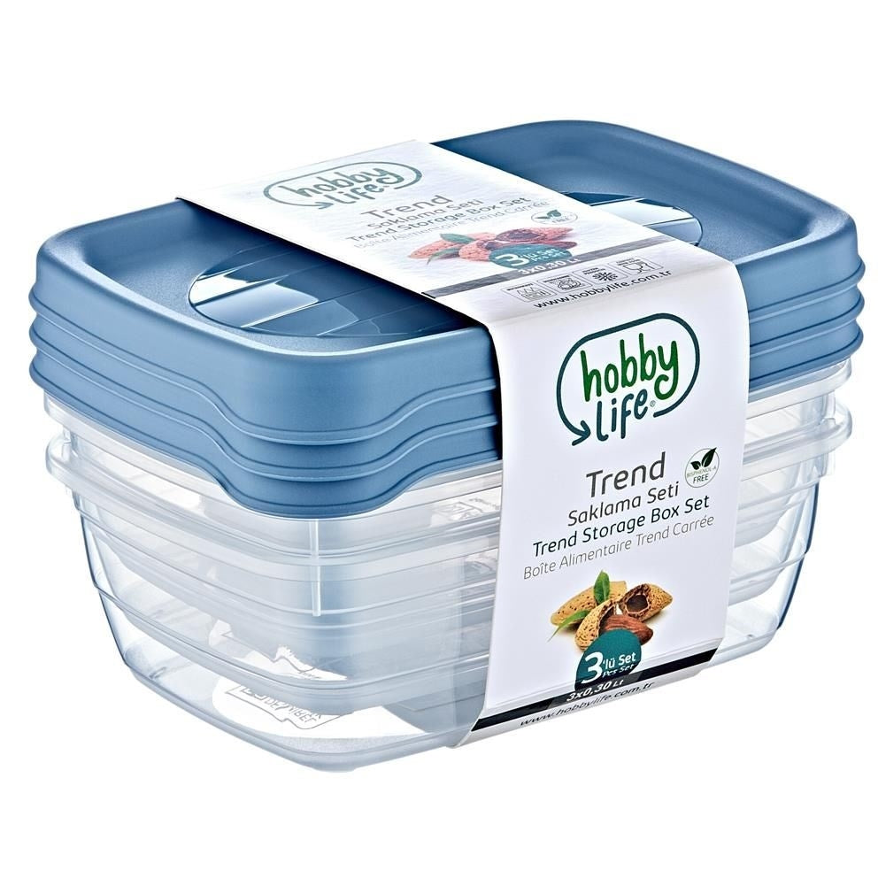 Three multifunctional food containers with lids for all needs