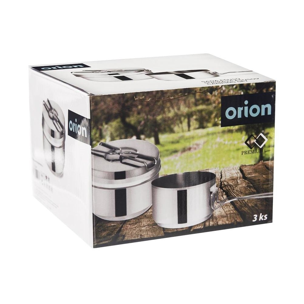 Three-piece Camping Lunch Box in Stainless Steel for Adventure