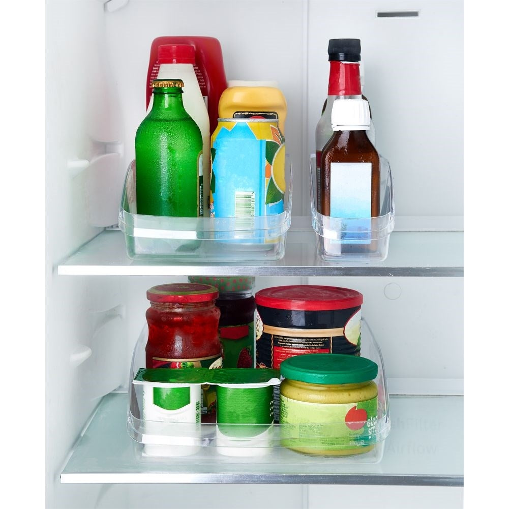 Three refrigerator organizers: Practical transparent drawers