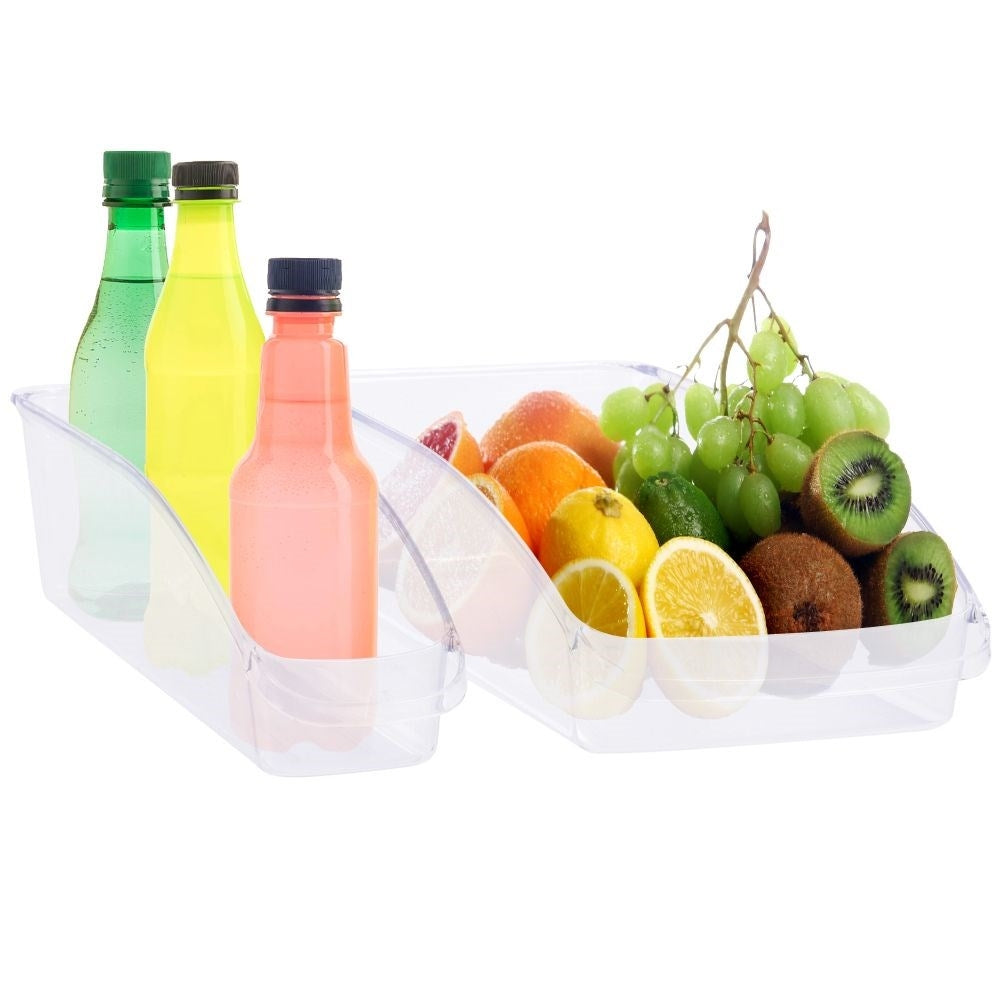 Three refrigerator organizers: Practical transparent drawers