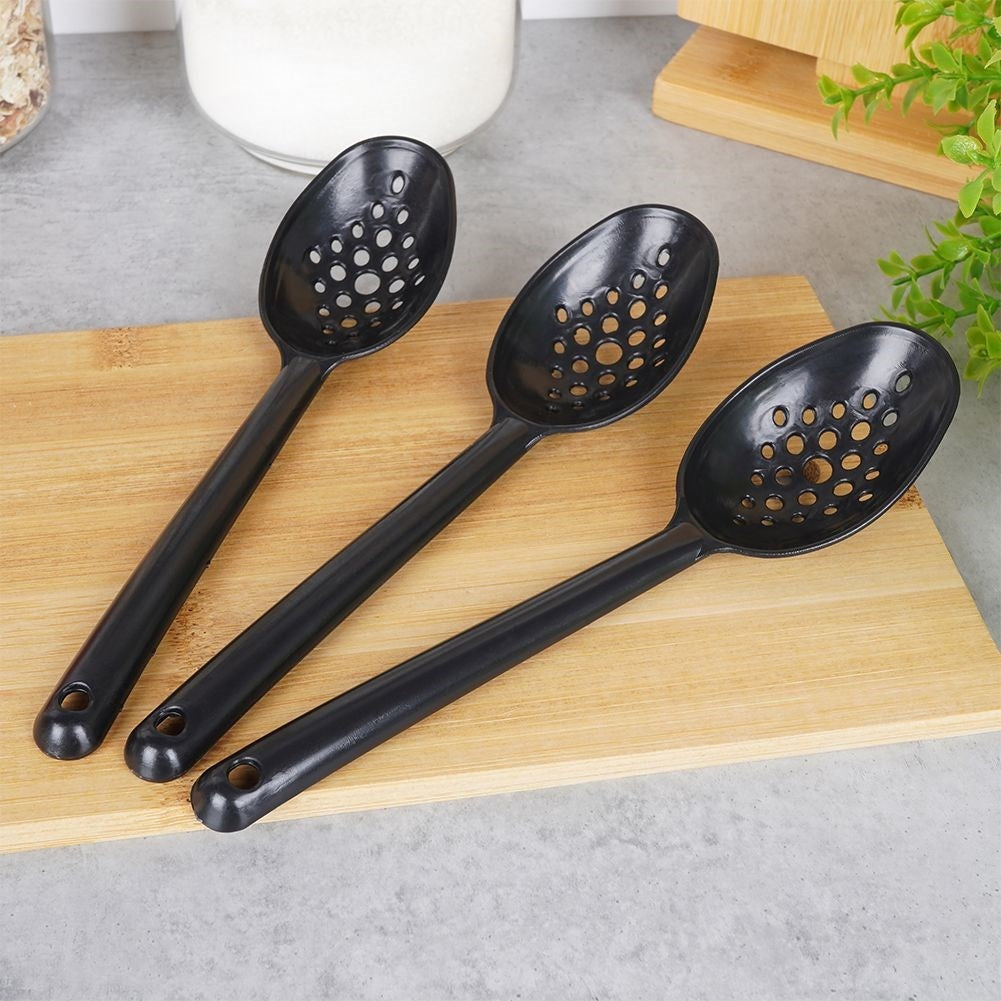 Three slotted spoons 17.5 cm - Perfect for olives, corn, peas