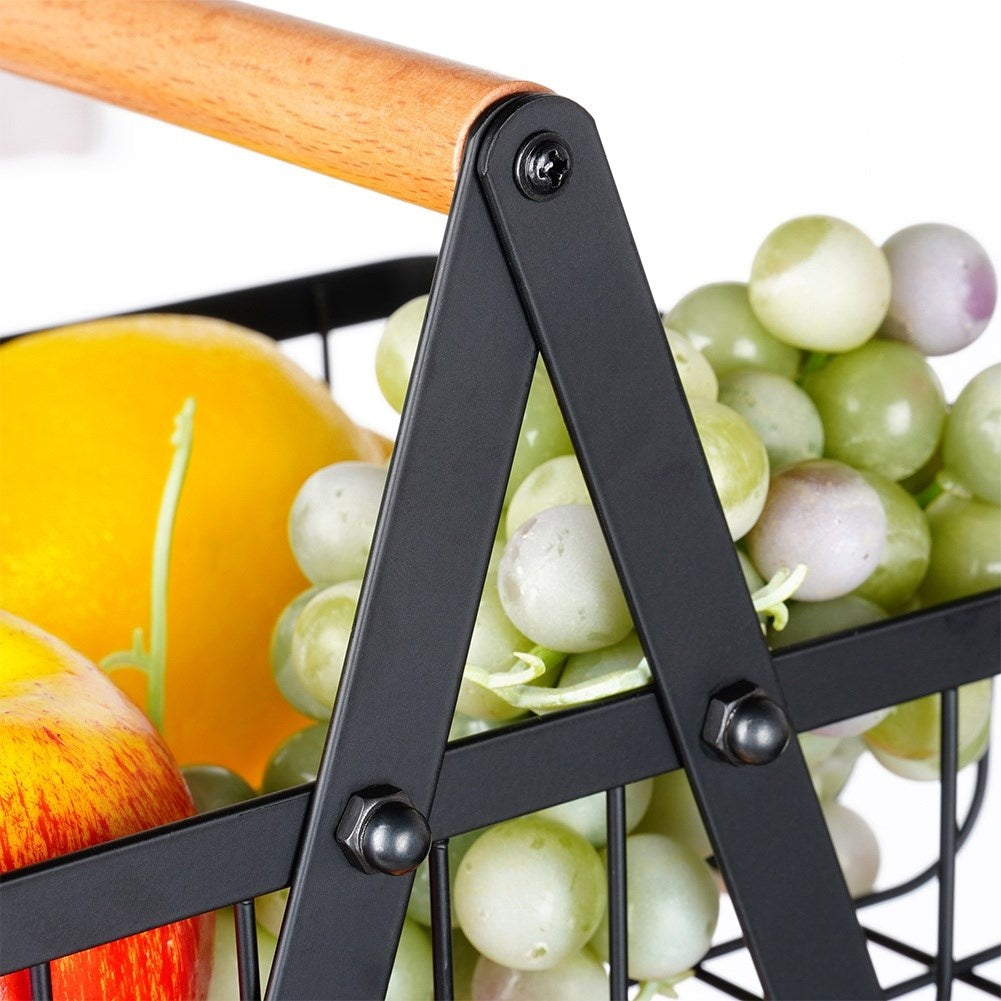 Three-story fruit basket and vegetable basket in loft style