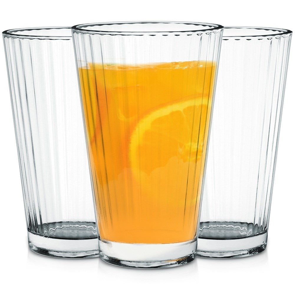 Three tall glasses 270 ml - thick, transparent glass