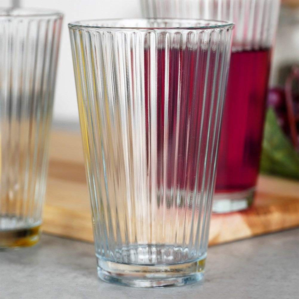Three tall glasses 270 ml - thick, transparent glass