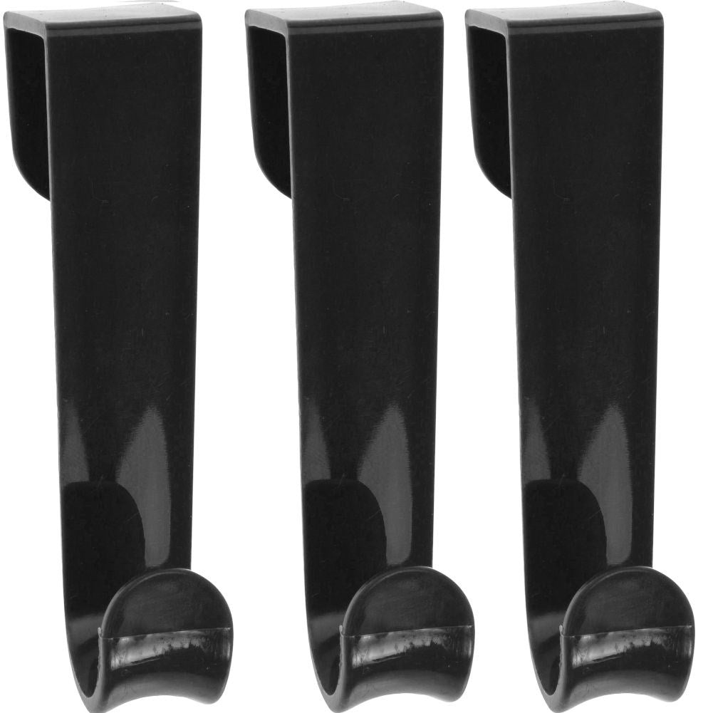 Three universal hooks: No drilling, easy door hanging