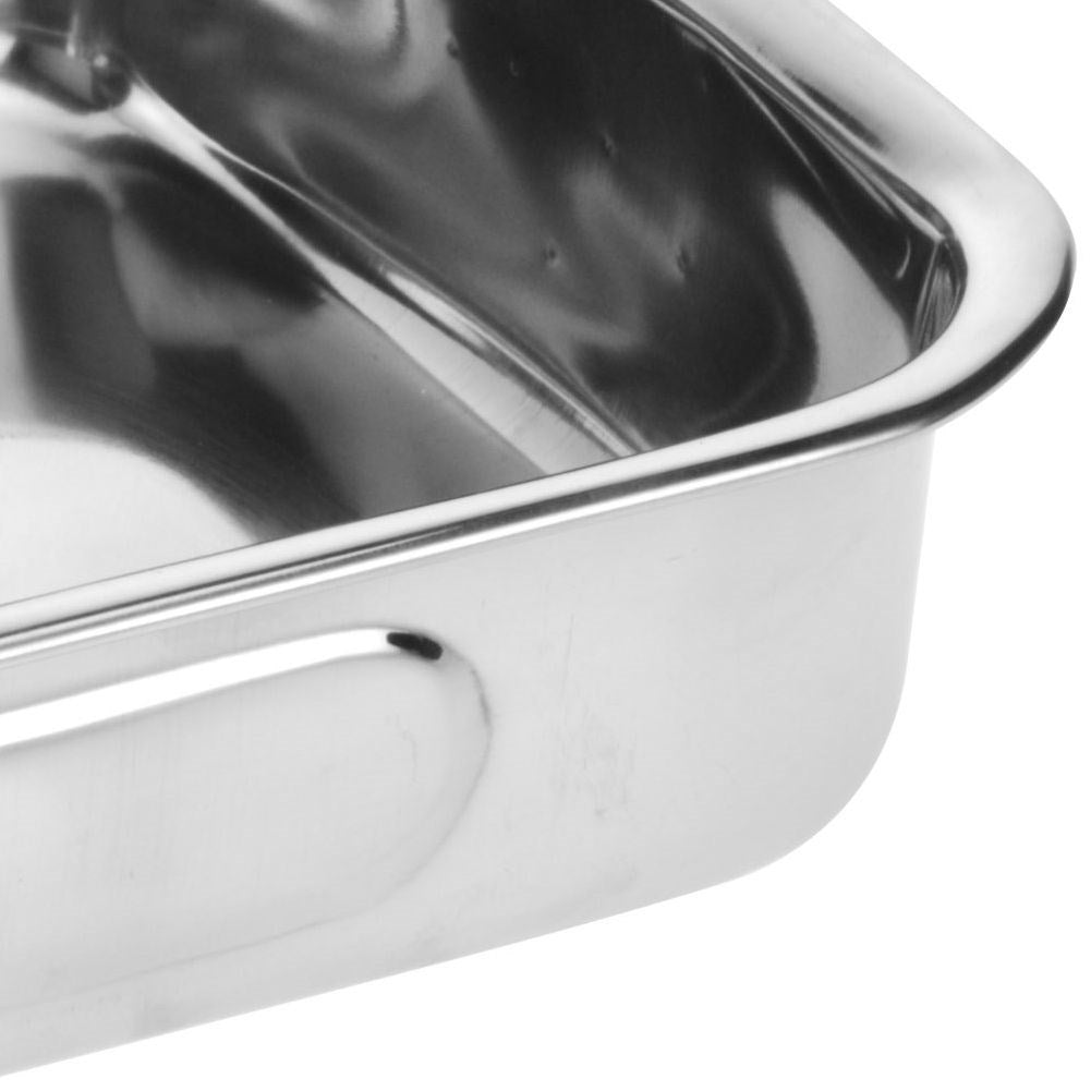 Three universal steel baking trays for versatile baking