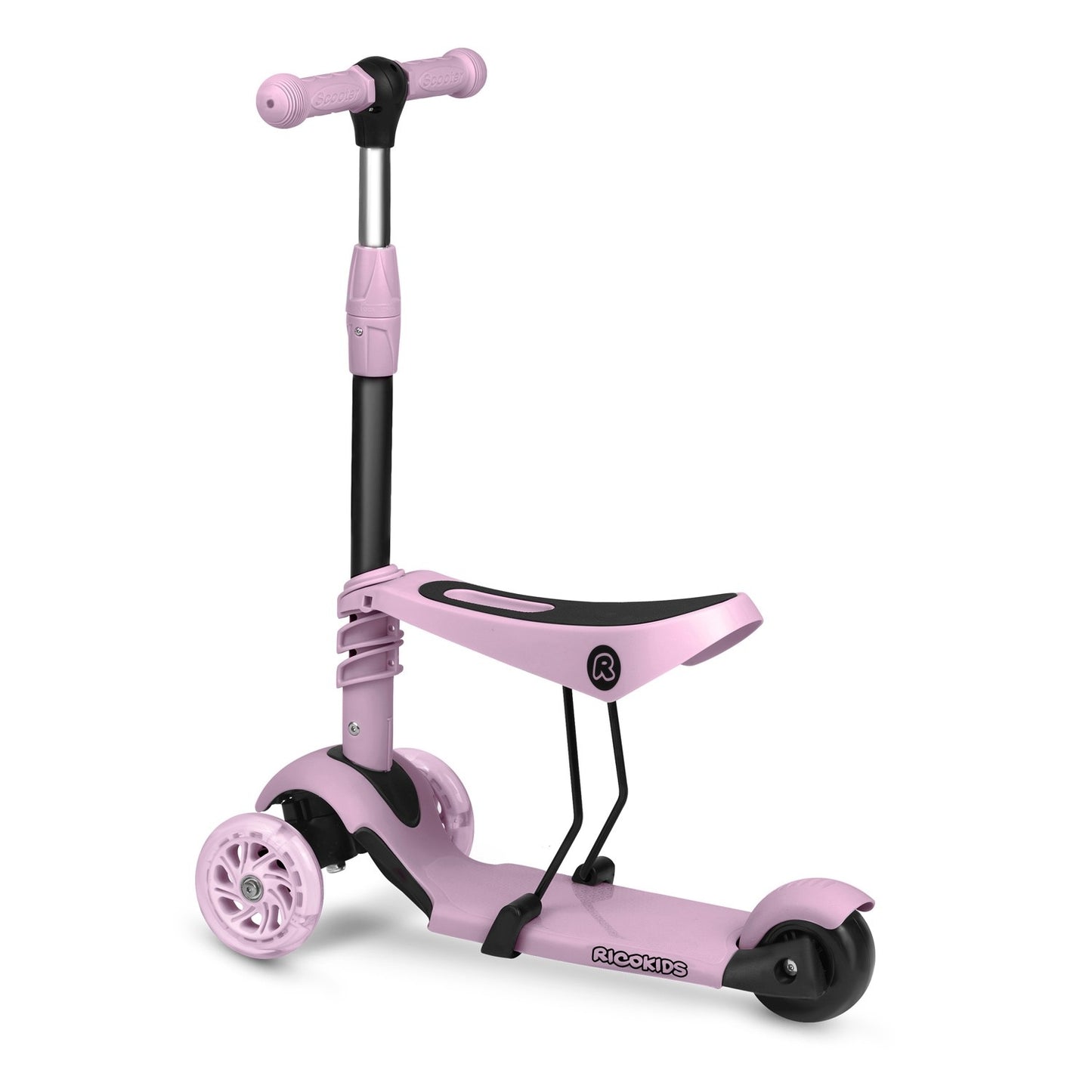 Three-wheeled Scooter Ricokids Cubi - Pink