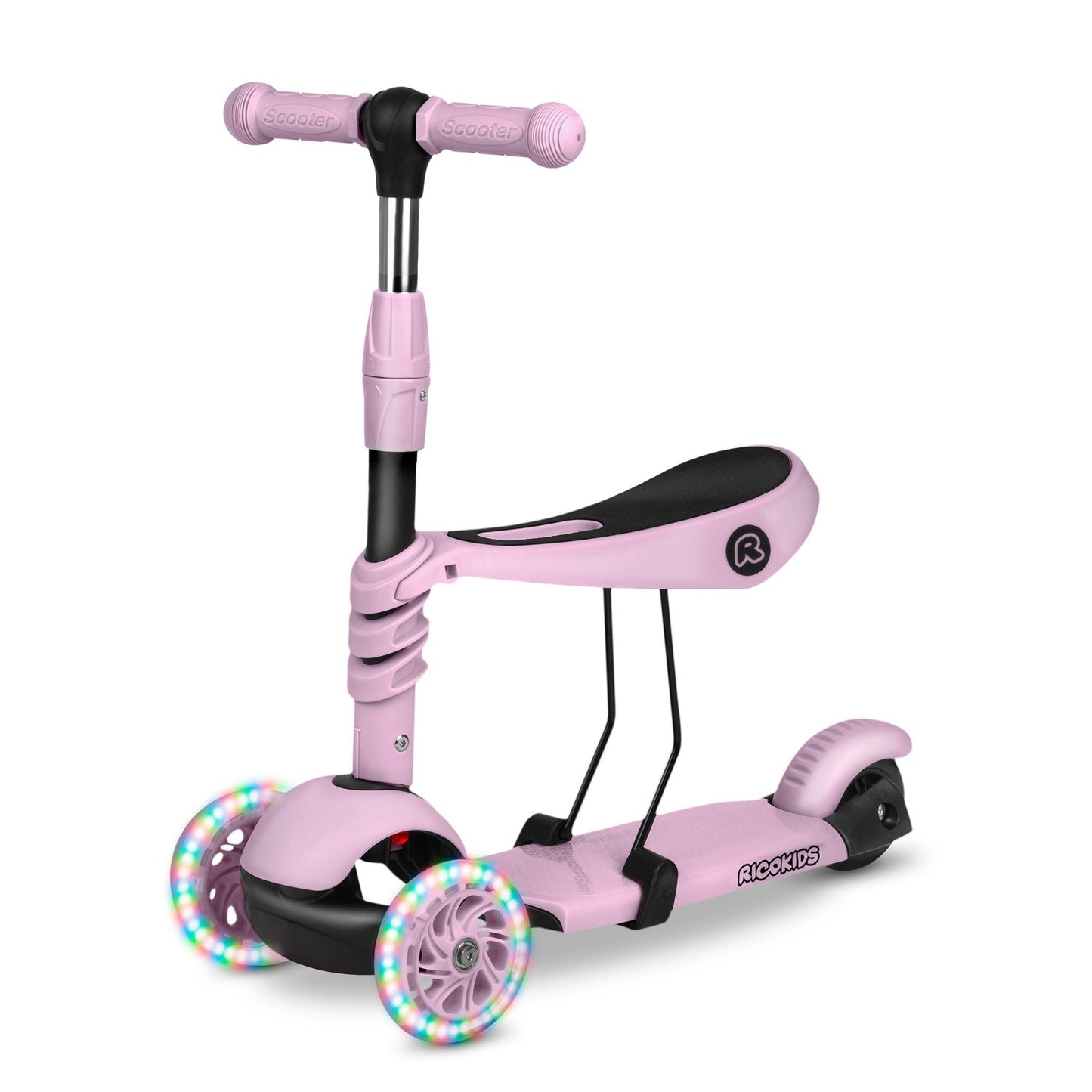 Three-wheeled Scooter Ricokids Cubi - Pink