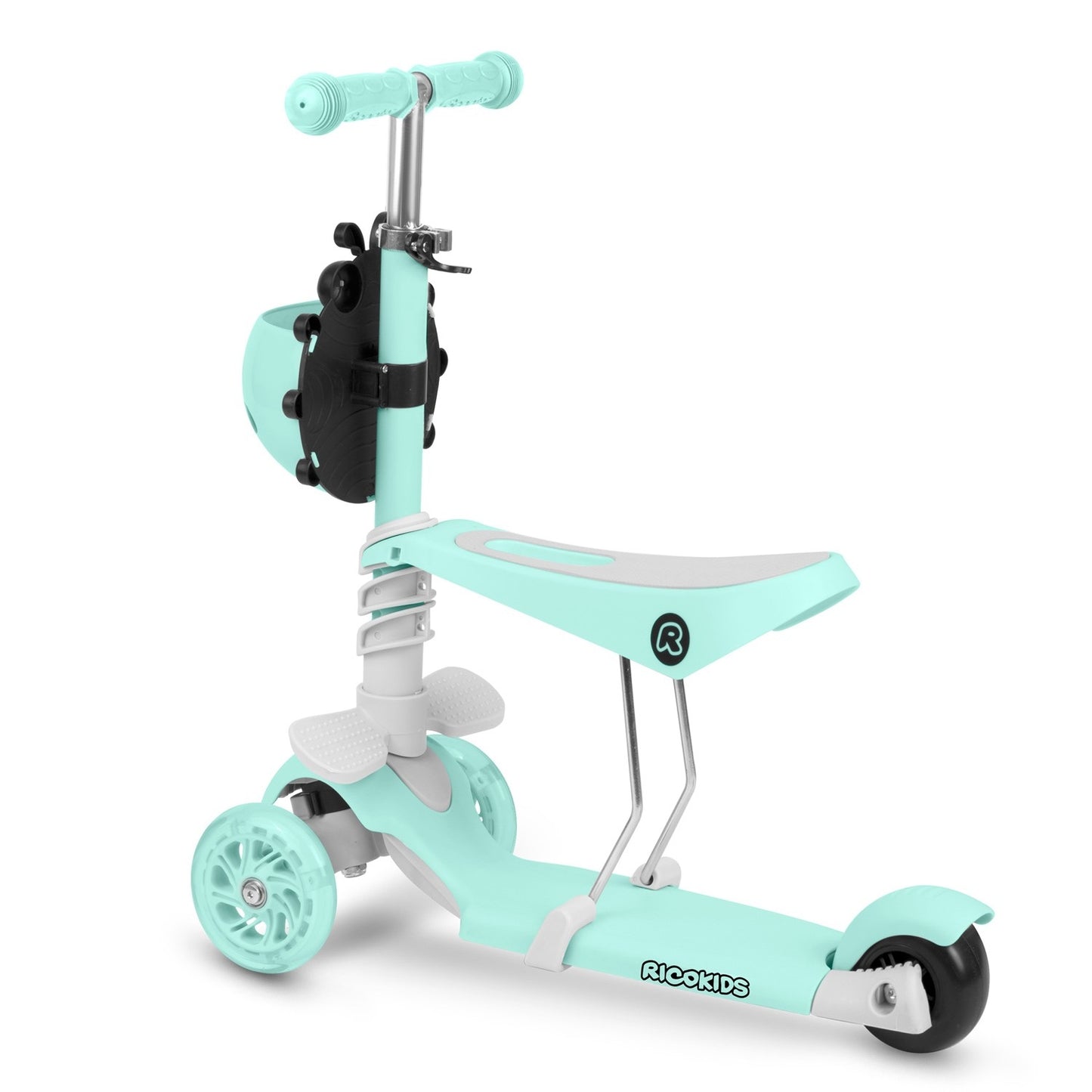 Three-wheel scooter Ricokids Buggy - Mint green
