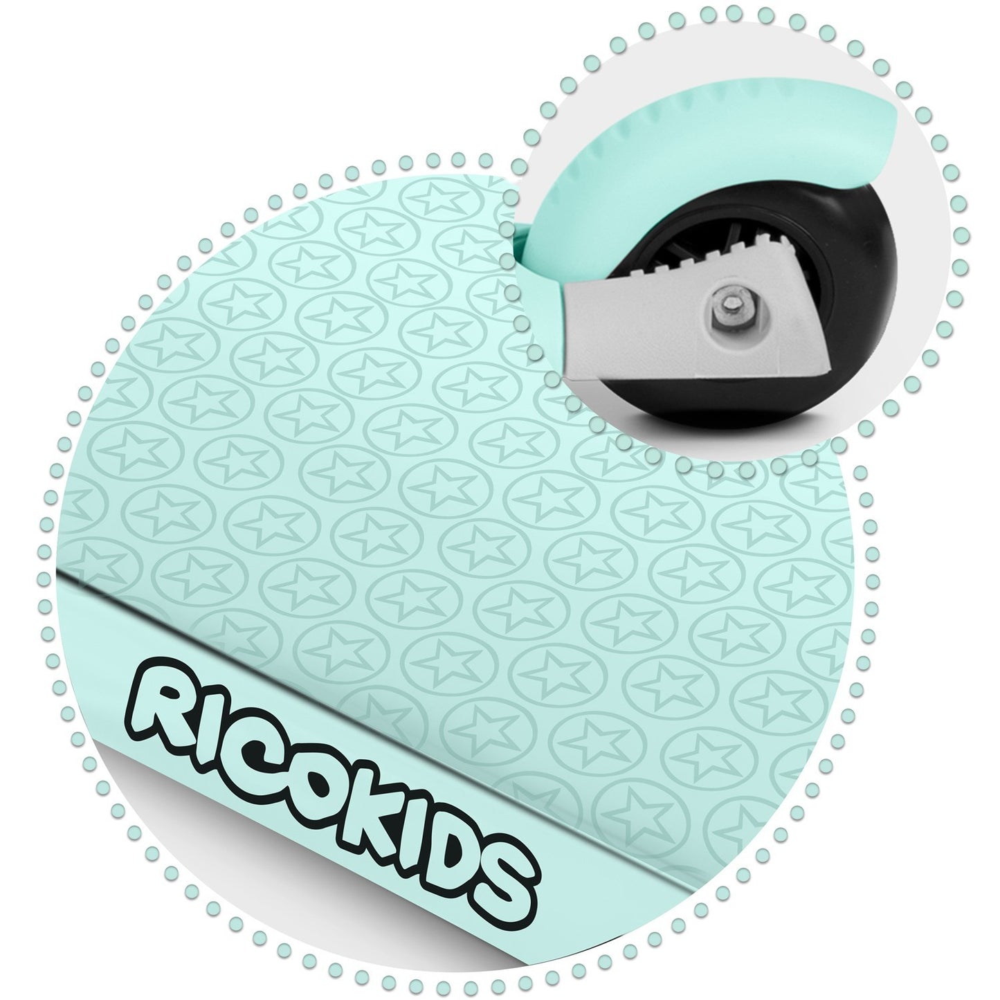 Three-wheel scooter Ricokids Buggy - Mint green