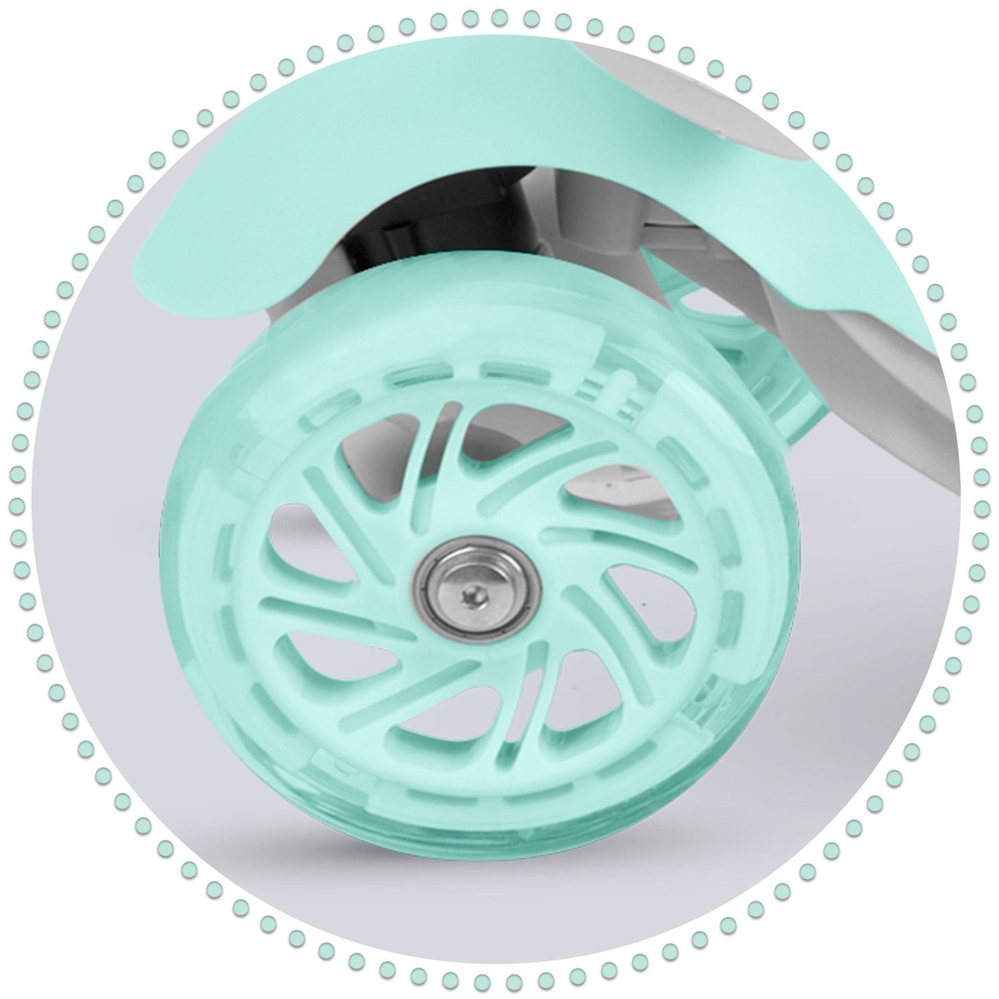 Three-wheel scooter Ricokids Buggy - Mint green