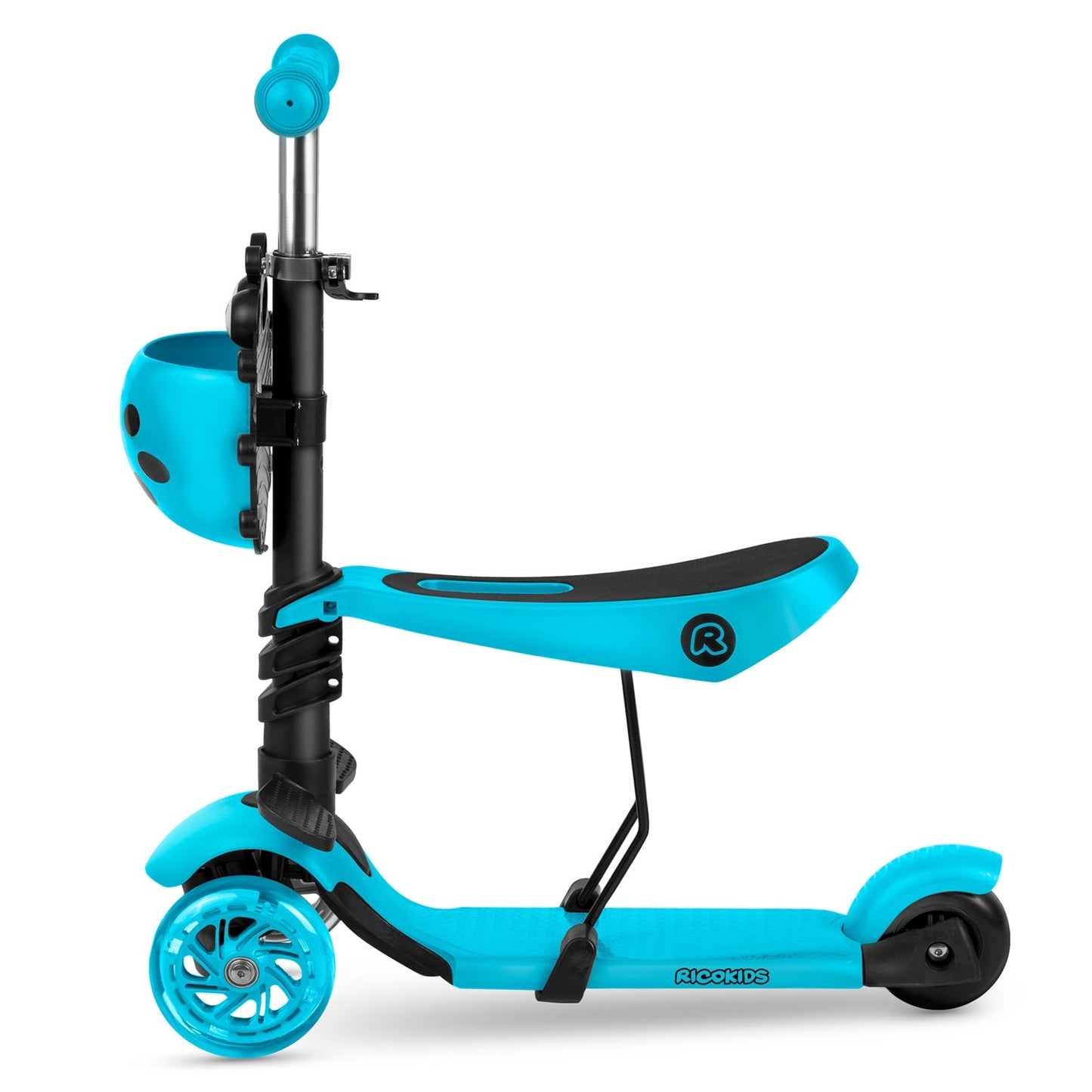 Three-wheel scooter Ricokids Buggy - turquoise
