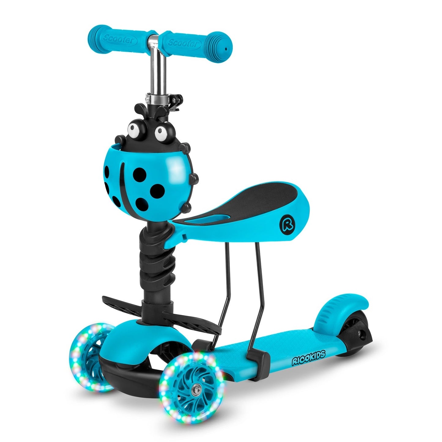 Three-wheel scooter Ricokids Buggy - turquoise