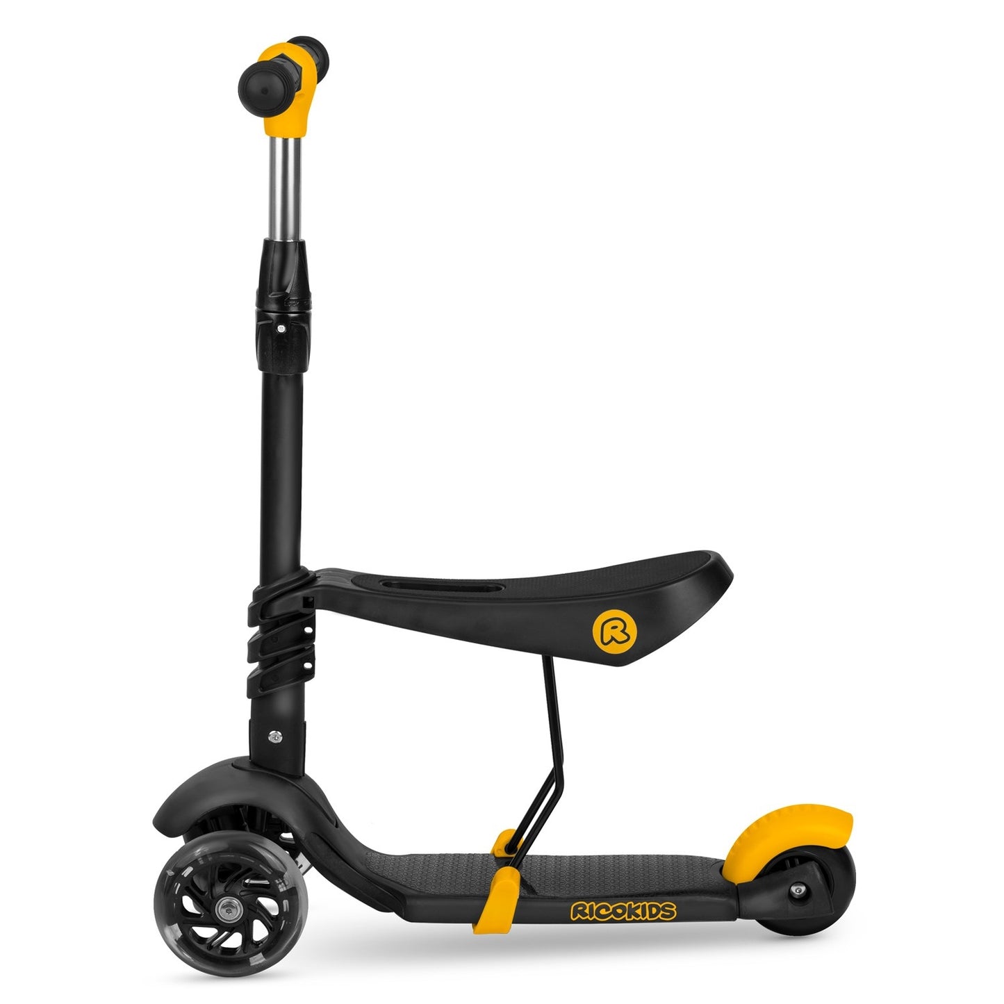 Three-wheel scooter Ricokids Cubi - black and orange