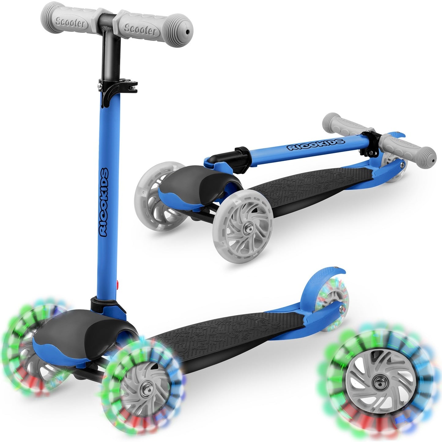 Three-wheel scooter Ricokids Loco - Blue