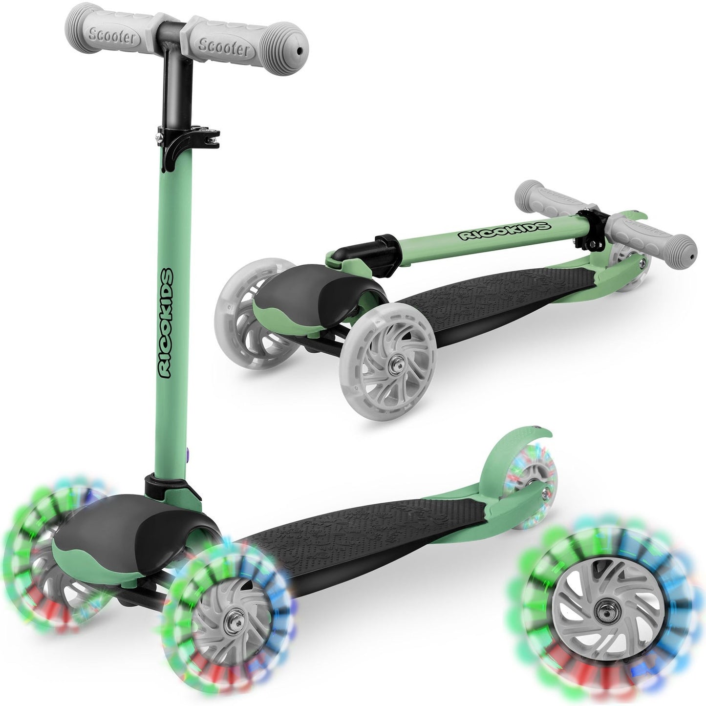 Three-wheel scooter Ricokids Loco - green
