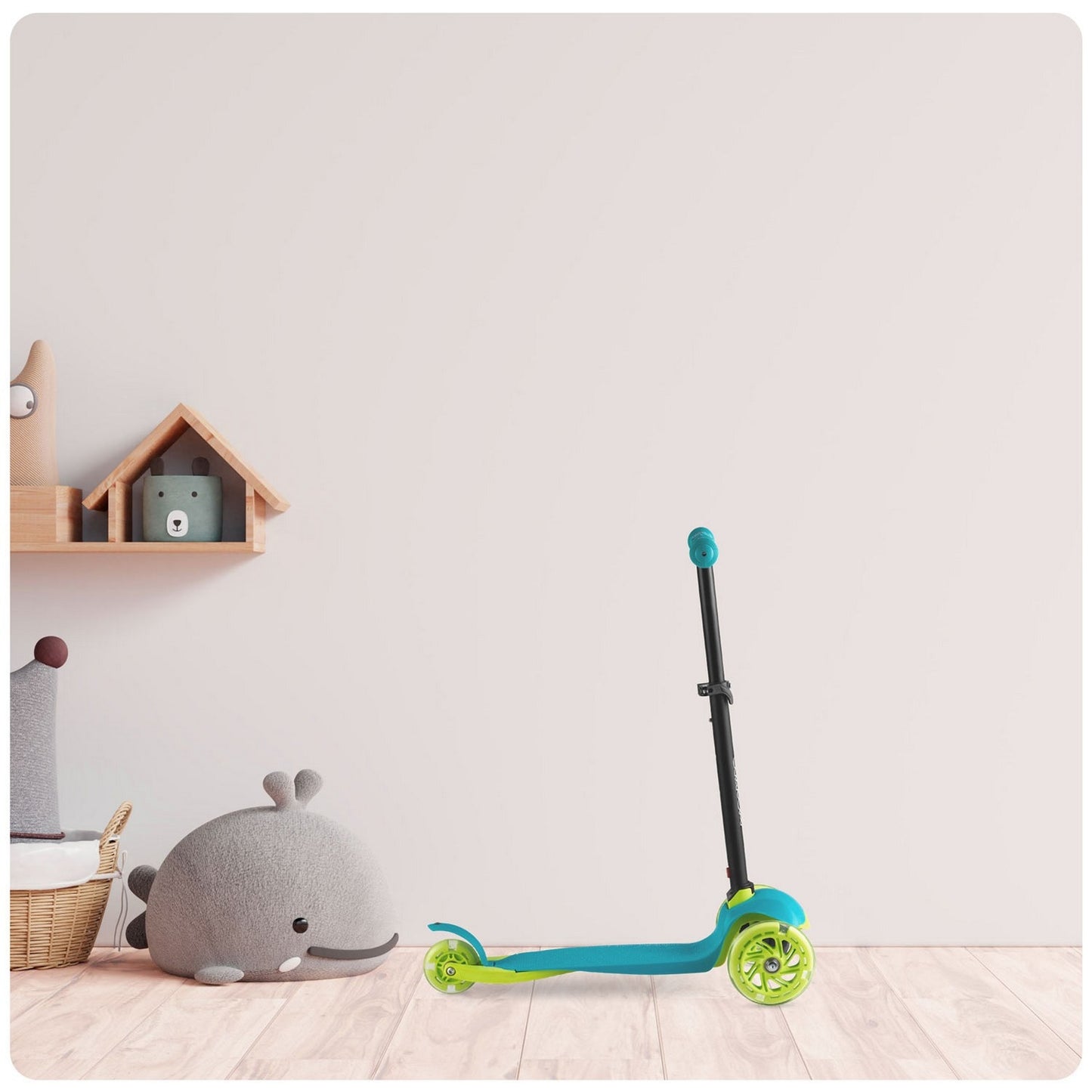 Three-wheel scooter Ricokids Loco - turquoise