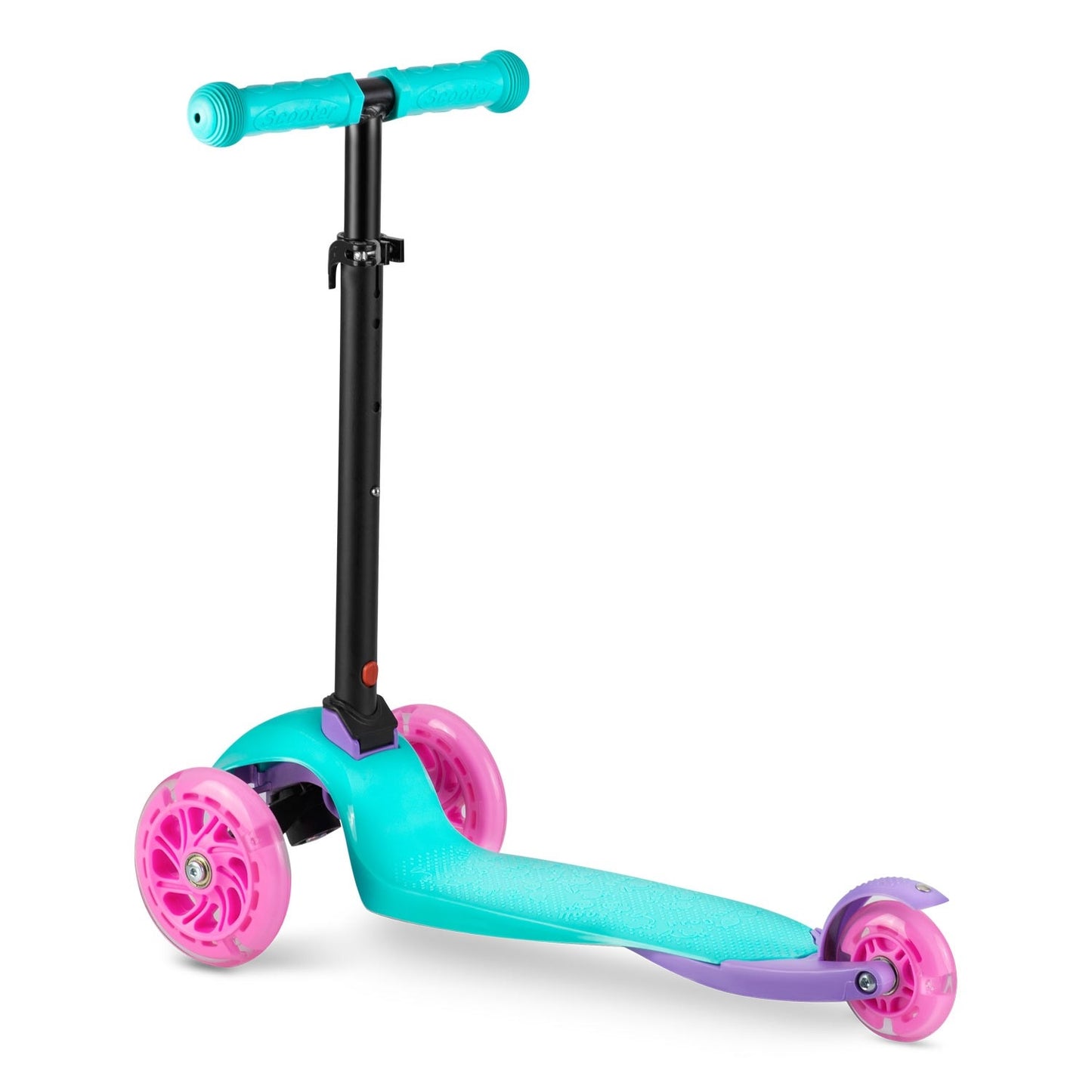 Three-wheel scooter Ricokids Loco - turquoise and pink