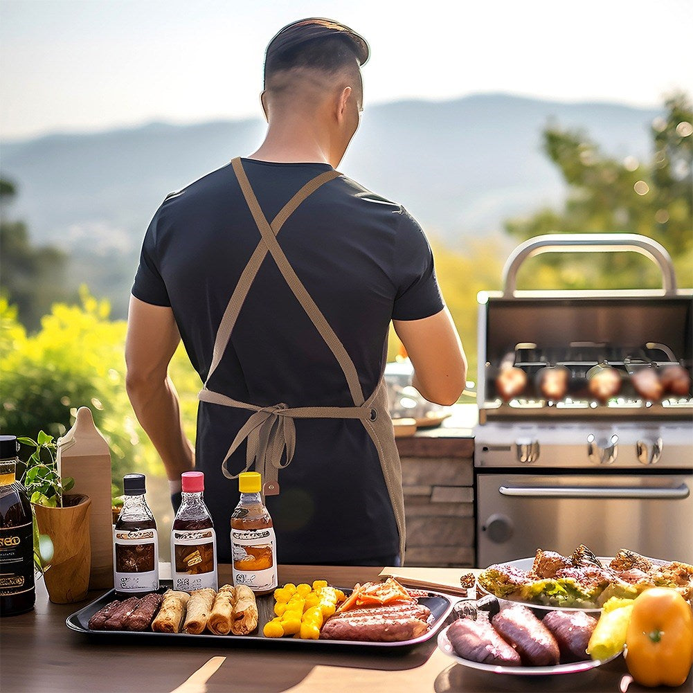 Tied kitchen apron