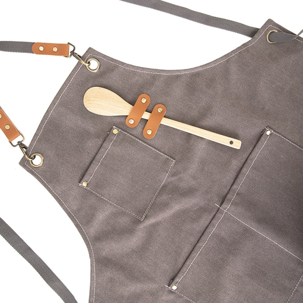 Tied kitchen apron