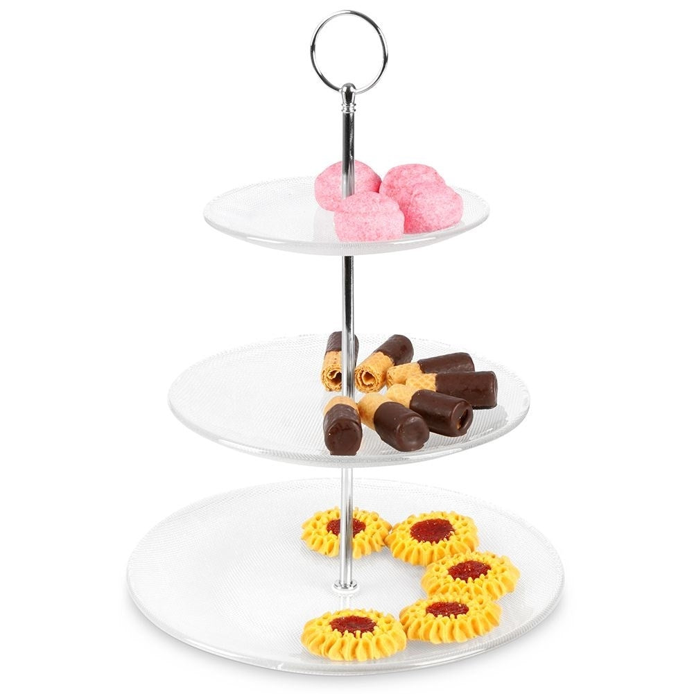 Tiered dishes for cakes, pastries, fruit and snacks