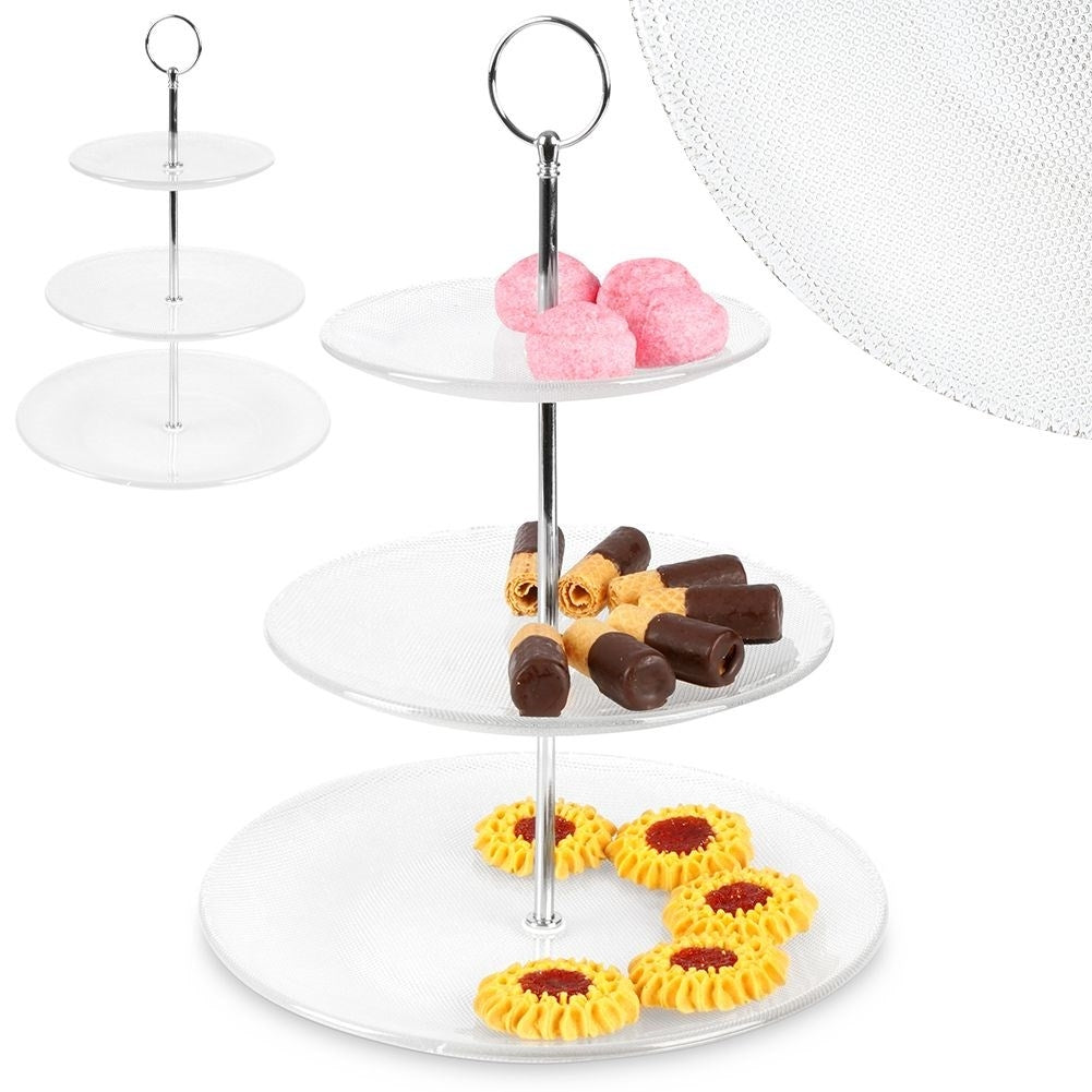 Tiered dishes for cakes, pastries, fruit and snacks