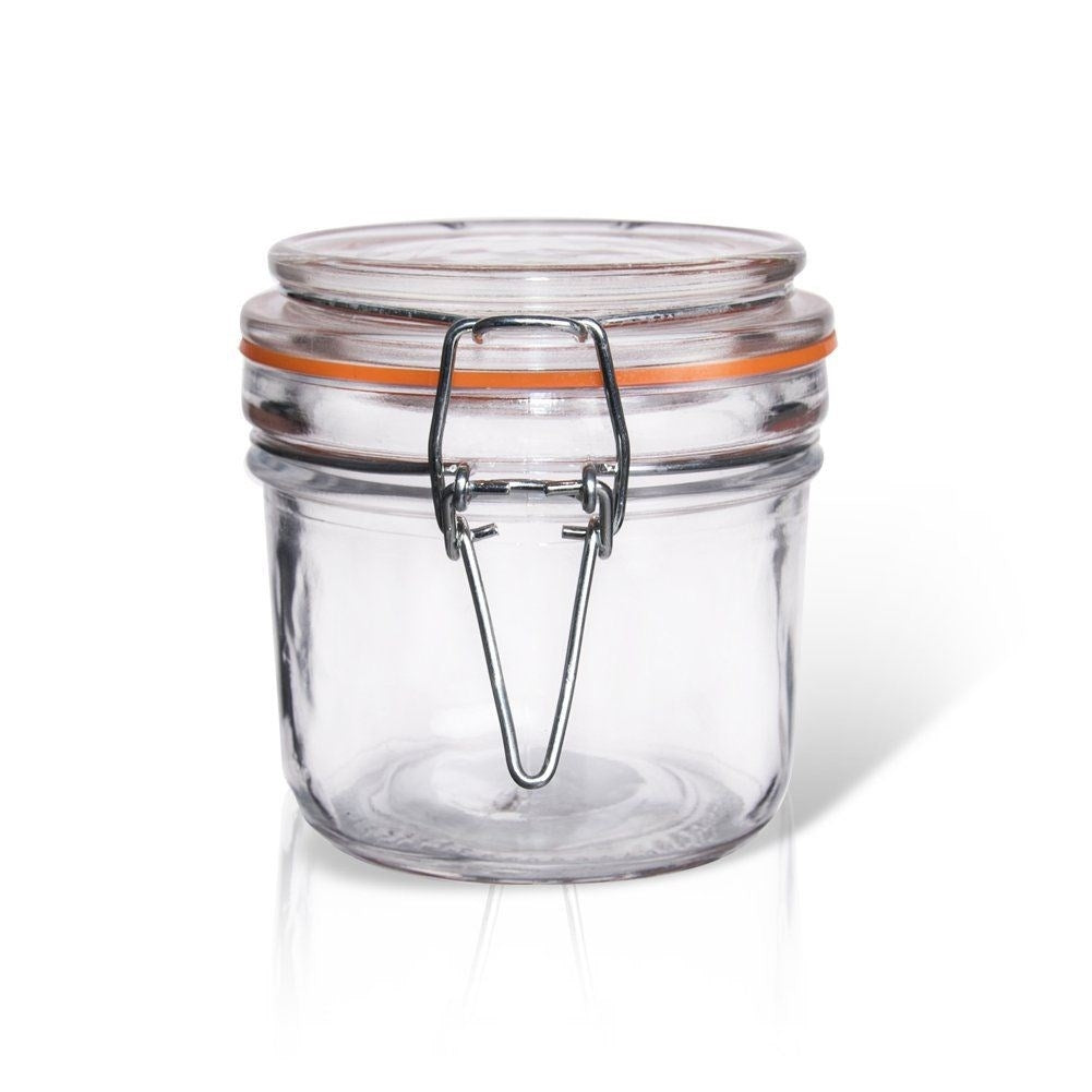 Tight Glass Jar with Patent Closure and Rubber Seal