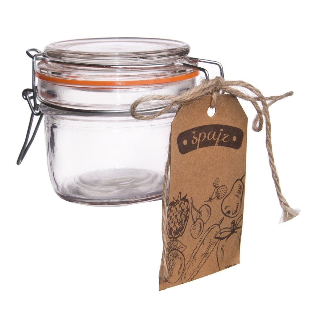 Tight Glass Jar with Patent Closure and Rubber Seal