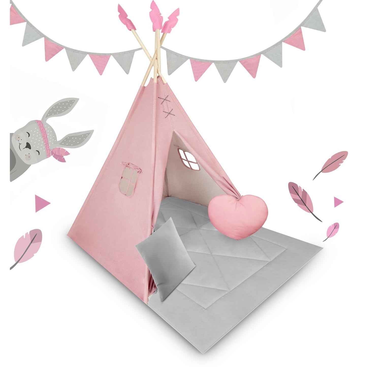 Tipi tent for children NK-406 Nukido - Pink