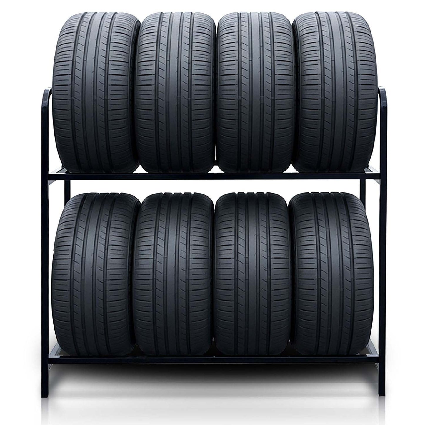 Tire rack, wheel rack, metal shelf for 8 tires, Humberg HM-386