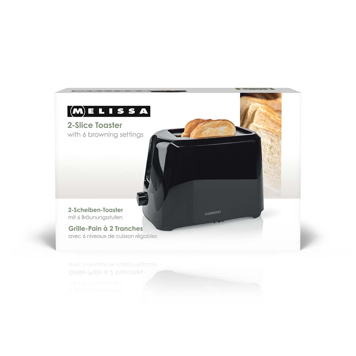 Toaster, 2-Slot, 700W, 6 Browning Levels, Black