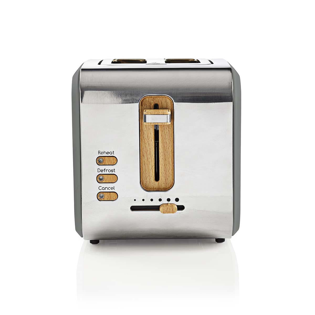 Toaster | Soft Touch Series | 2 Discs | Degree of brownness: 6 | Defrost function | Gray
