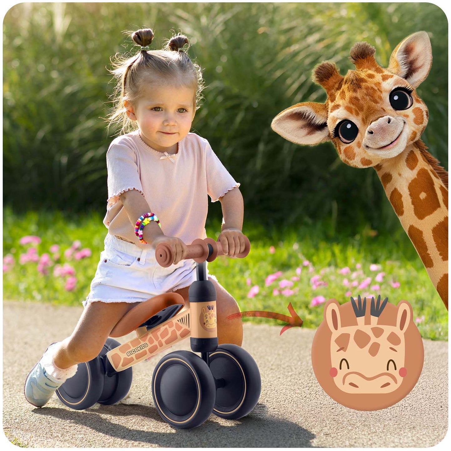 Toddler Tricycle Balance Bike, Lightweight, 3 Wheels