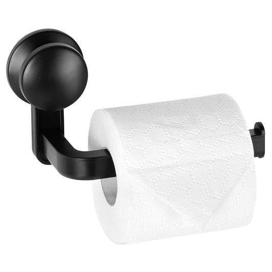 Toilet Paper Holder, Suction Cup, Black, 16.5 cm
