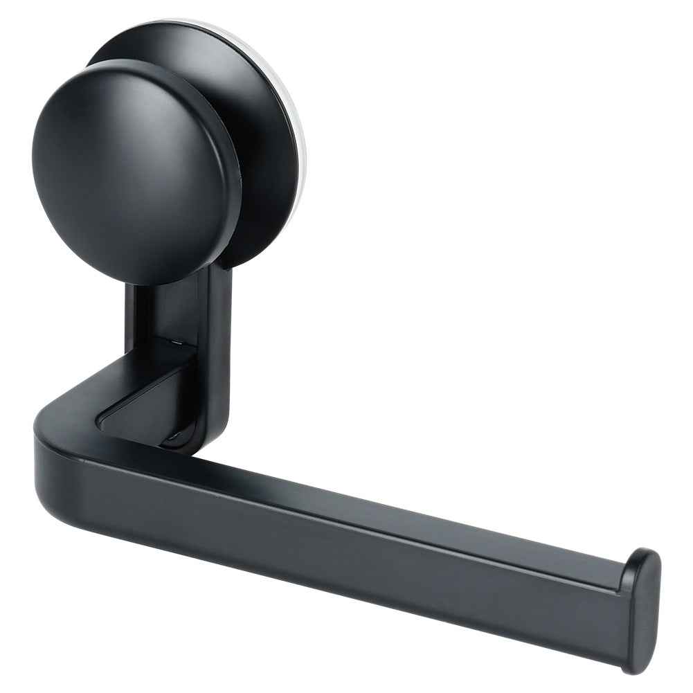 Toilet Paper Holder, Suction Cup, Black, 16.5 cm