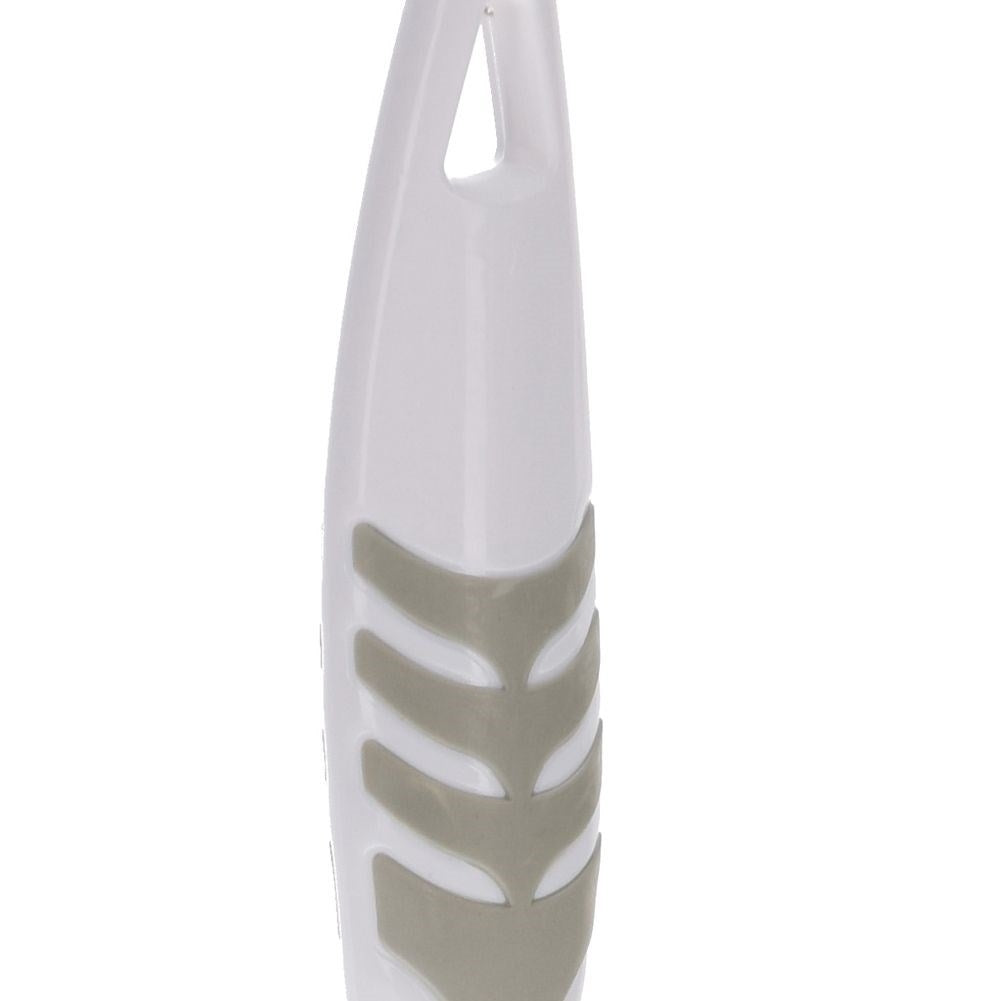 Toilet brush grey/white with double brush for thorough cleaning