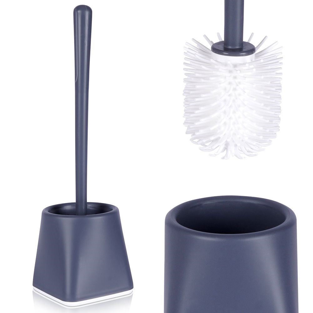Toilet brush with container in graphite, simple design