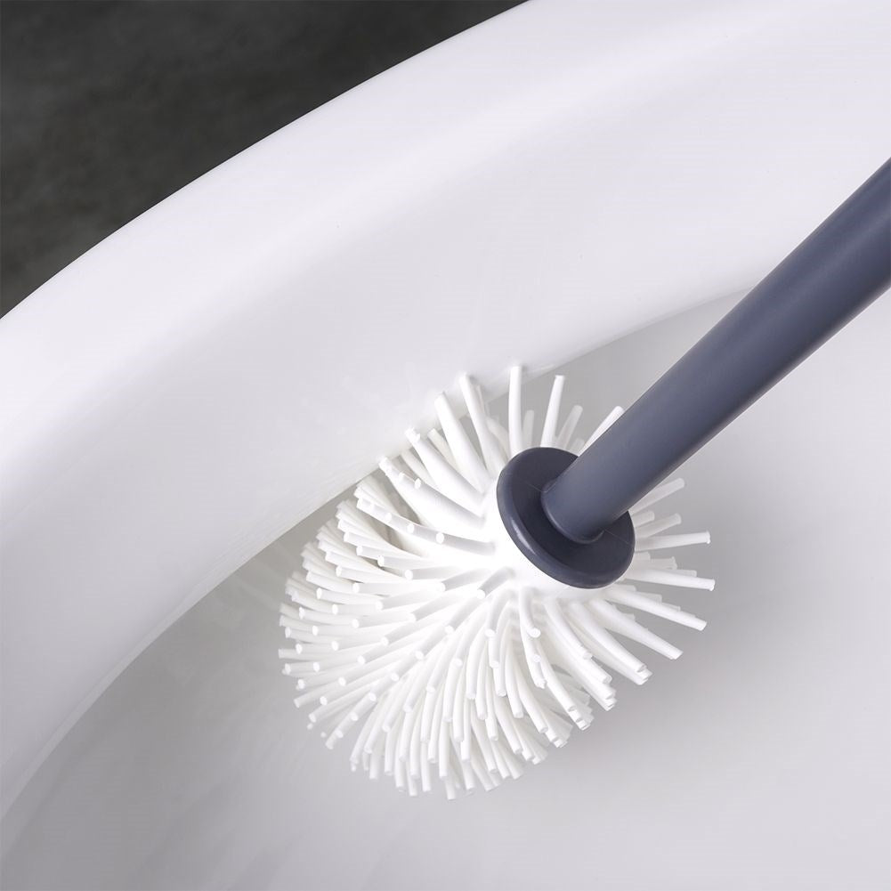Toilet brush with container in graphite, simple design