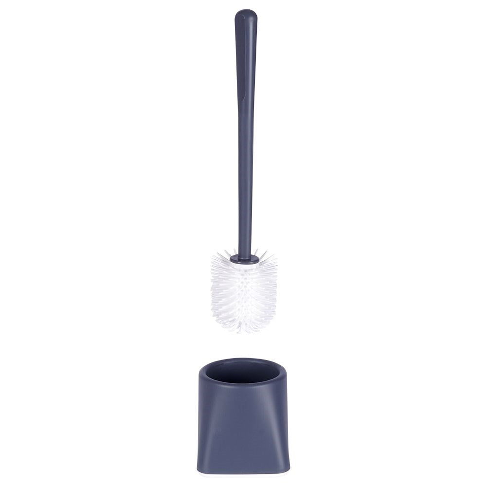 Toilet brush with container in graphite, simple design