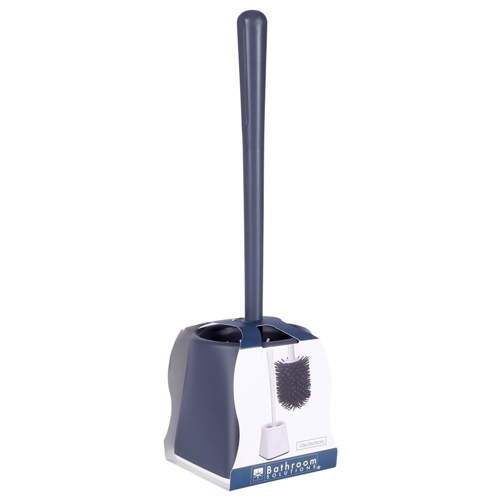 Toilet brush with container in graphite, simple design
