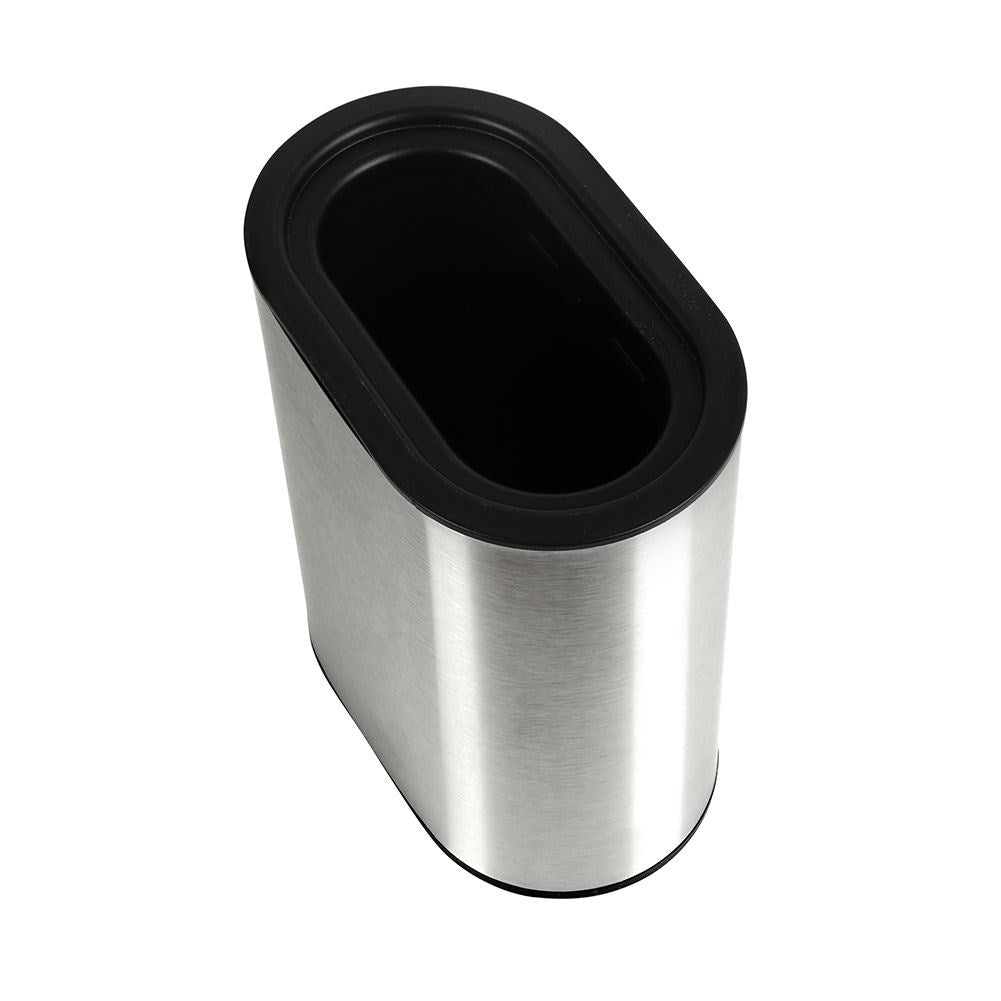Toilet brush with stainless steel container
